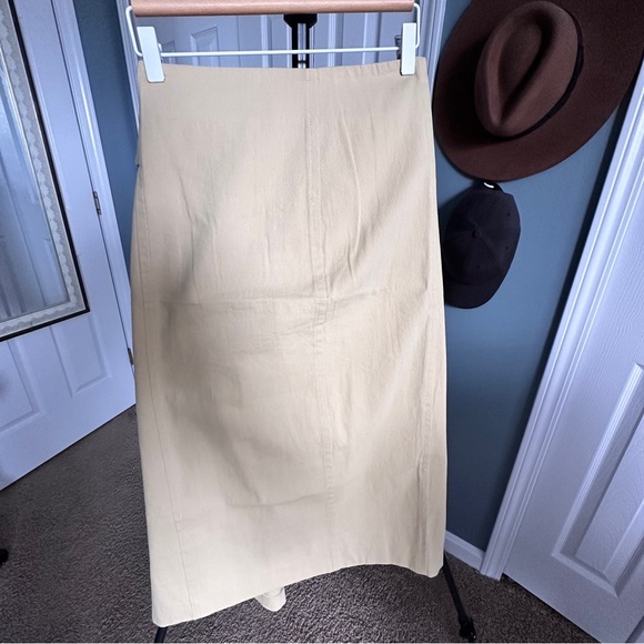 Vince skirt 2 Women's Side Buckle Wrap Skirt linen blend - Picture 3 of 8